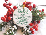 Coworkers Are Like Christmas Lights – Ceramic Hanging Decoration in Standard with Dark Green vinyl