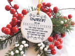 Coworkers Are Like Christmas Lights – Ceramic Hanging Decoration in Standard with Navy vinyl