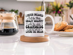 Crazy Granny with Grandkids standard mug in white