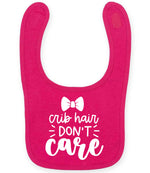 Crib Hair DON'T Care – Larkwood Baby/Toddler Bib in Fuchsia