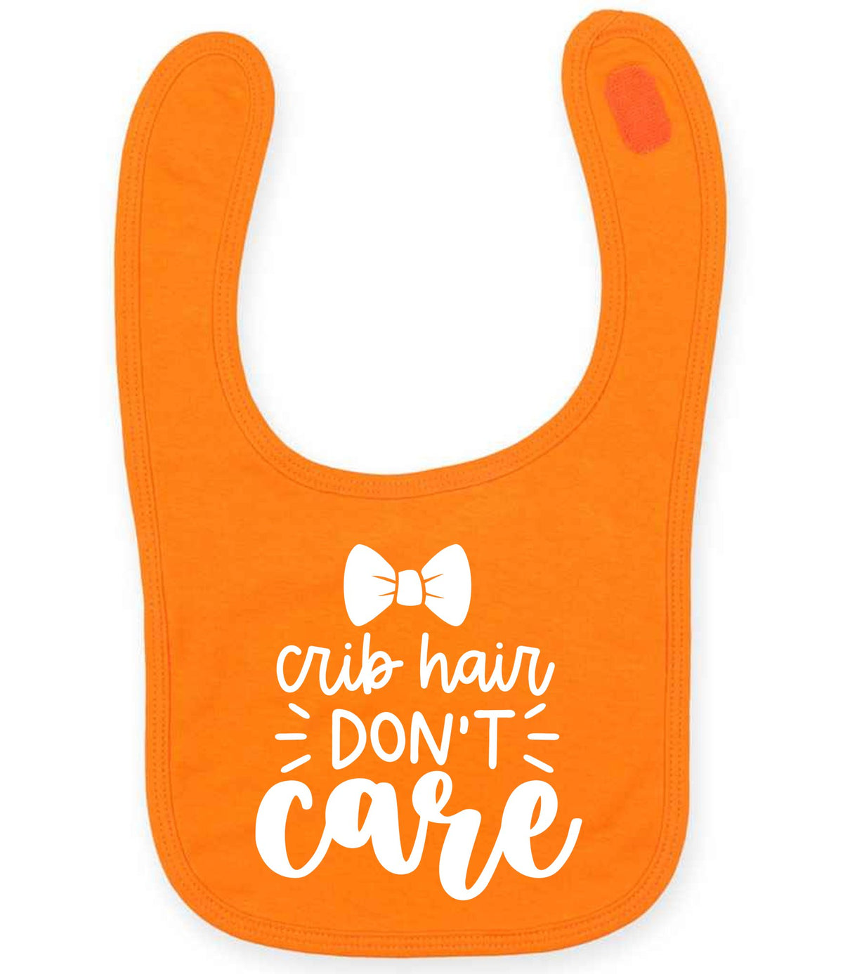 Crib Hair DON'T Care – Larkwood Baby/Toddler Bib in Orange