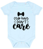 Crib Hair DON'T Care baby bodysuit in pale blue