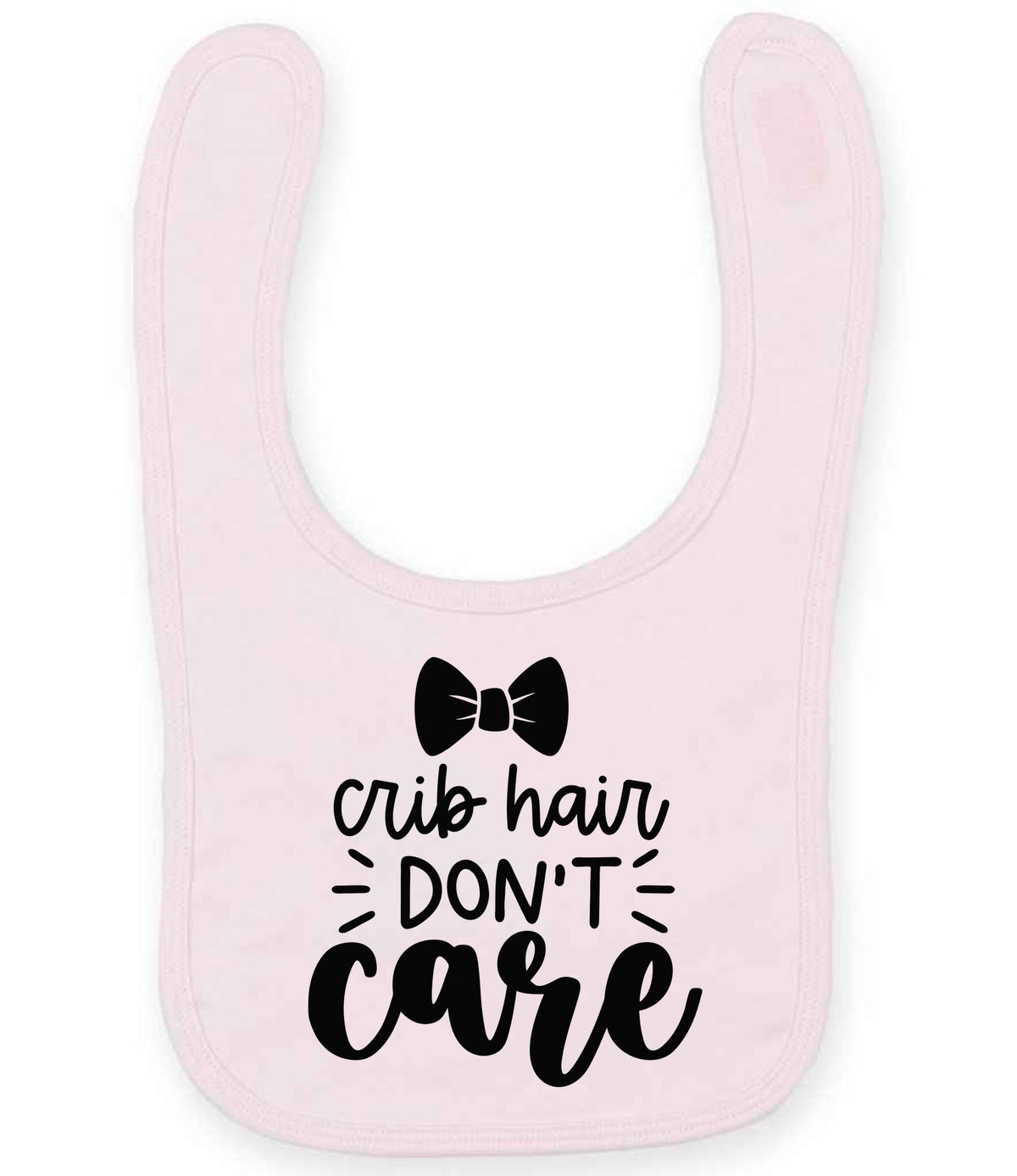 Crib Hair DON'T Care – Larkwood Baby/Toddler Bib in Pale Pink