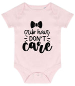 Crib Hair DON'T Care baby bodysuit in pale pink