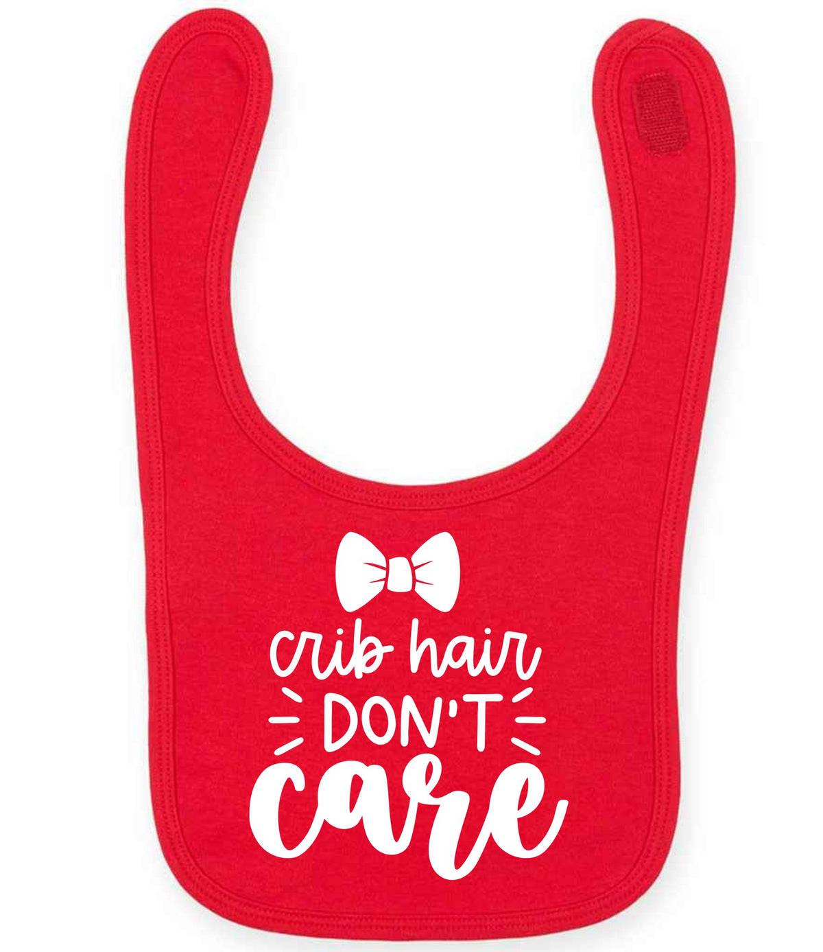 Crib Hair DON'T Care – Larkwood Baby/Toddler Bib in Red
