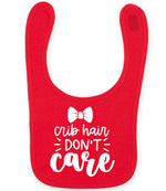 Crib Hair DON'T Care – Larkwood Baby/Toddler Bib in Red