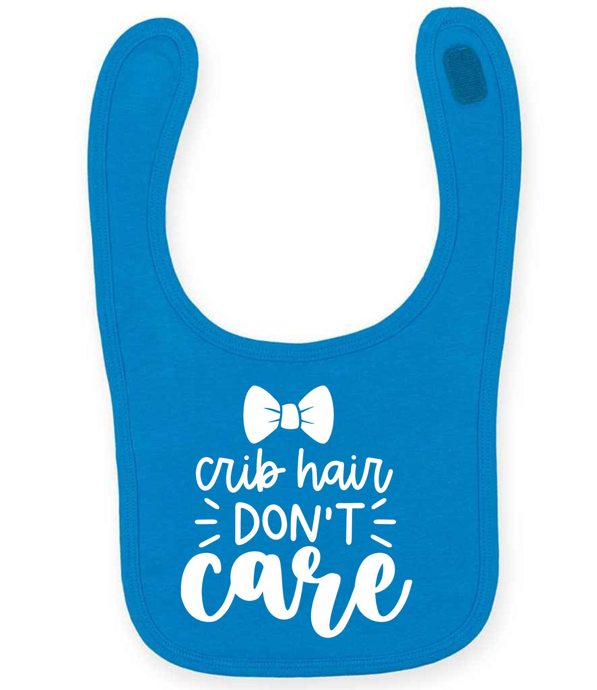 Crib Hair DON'T Care – Larkwood Baby/Toddler Bib in Sapphire Blue