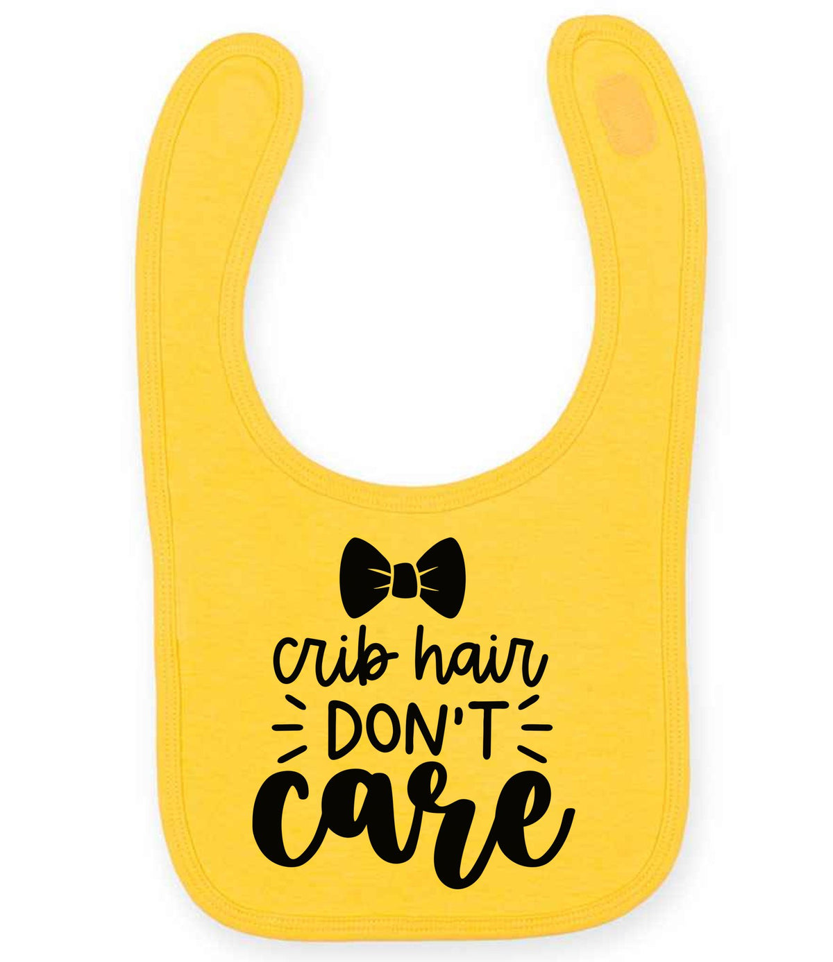 Crib Hair DON'T Care – Larkwood Baby/Toddler Bib in Sunflower