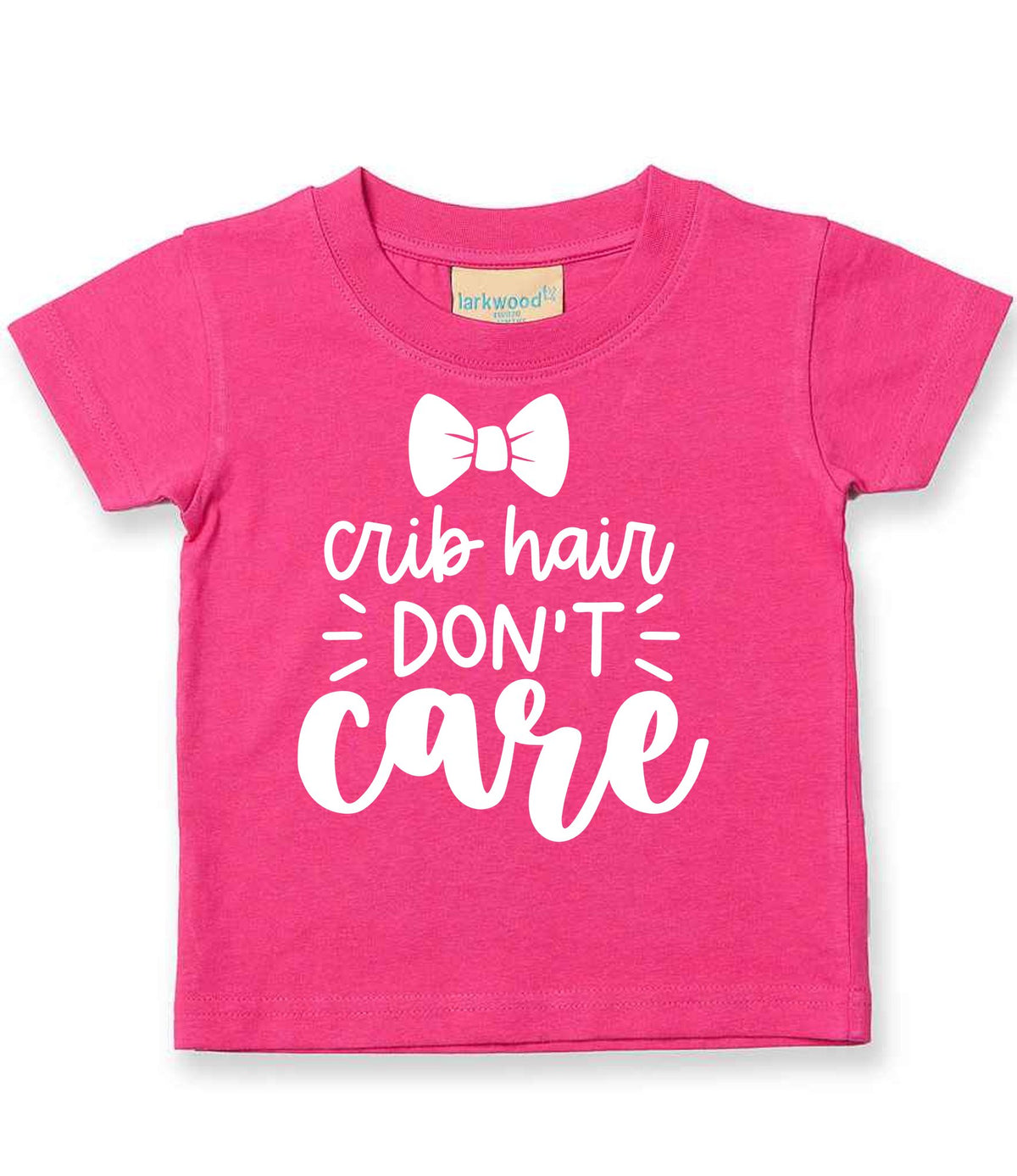 Crib Hair DON'T Care t-shirt in fuchsia