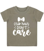 Crib Hair DON'T Care t-shirt in khaki