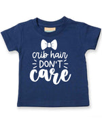 Crib Hair DON'T Care t-shirt in navy
