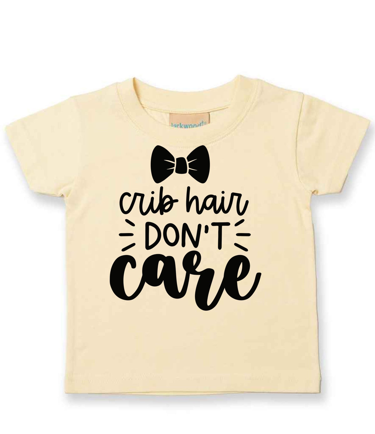 Crib Hair DON'T Care t-shirt in pale yellow