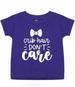 Crib Hair DON'T Care t-shirt in purple