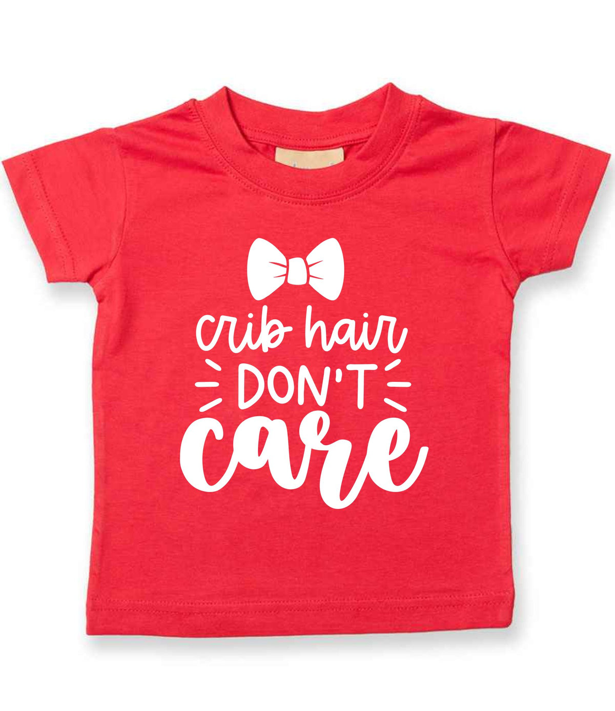 Crib Hair DON'T Care t-shirt in red