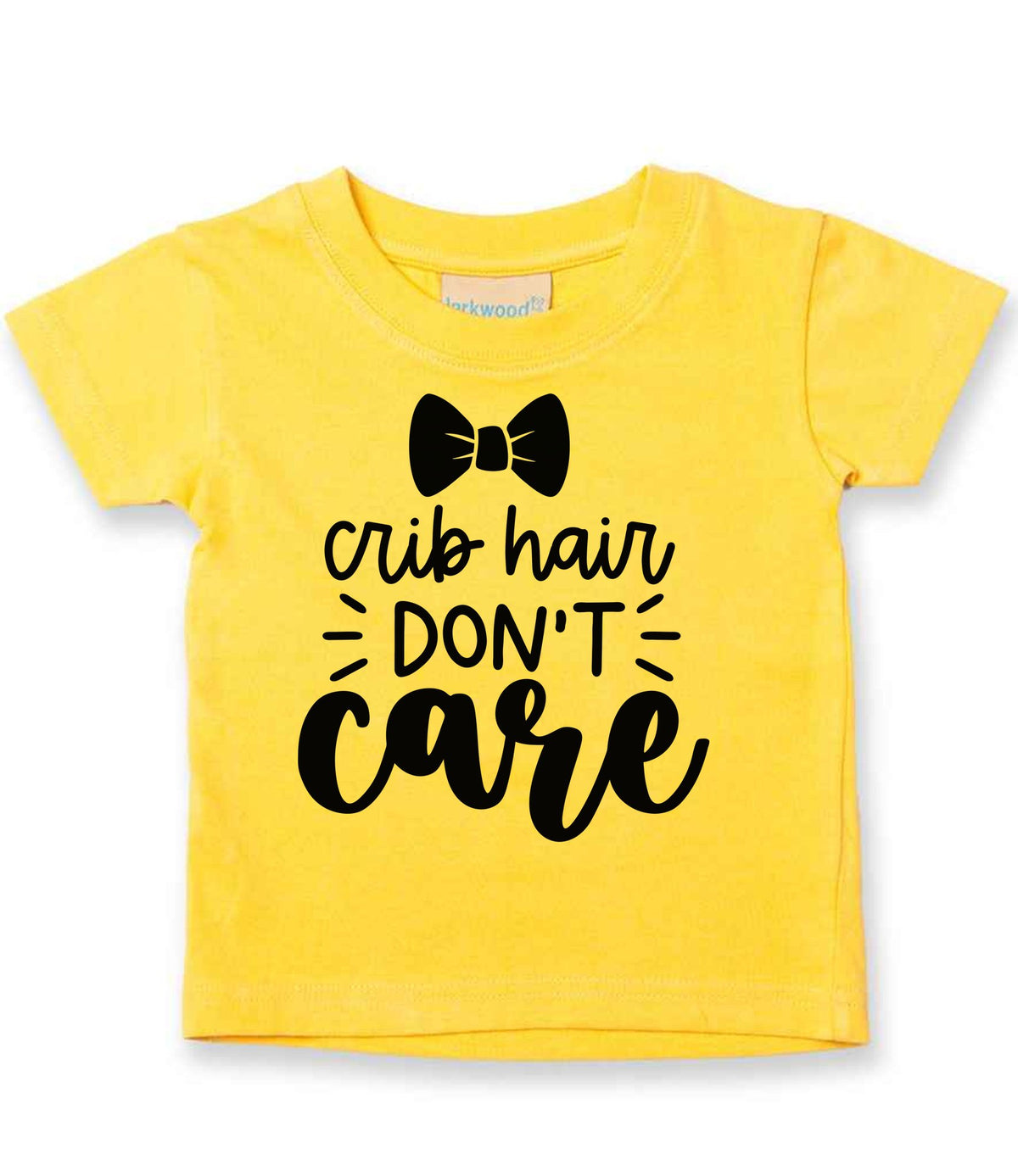 Crib Hair DON'T Care t-shirt in sunflower