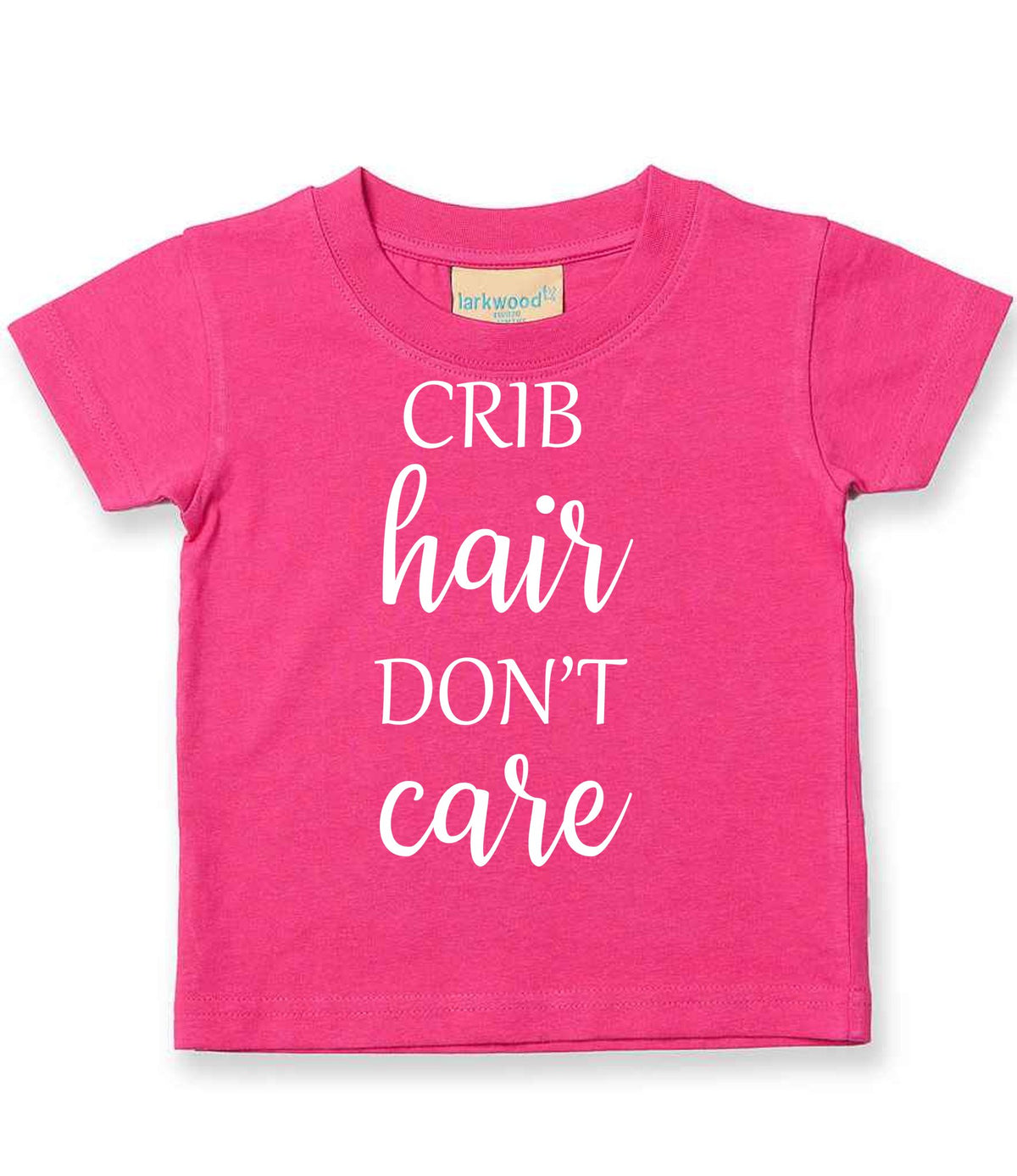 CRIB Hair DON'T Care t-shirt in fuchsia