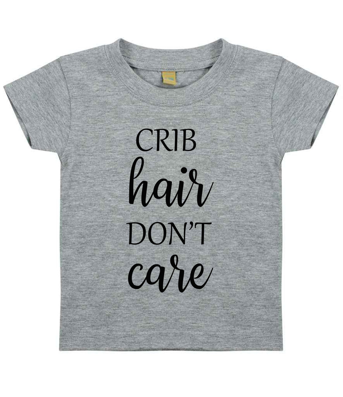 CRIB Hair DON'T Care t-shirt in heather grey