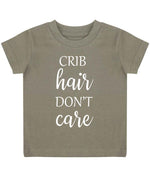 CRIB Hair DON'T Care t-shirt in khaki