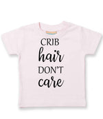 CRIB Hair DON'T Care t-shirt in pale pink