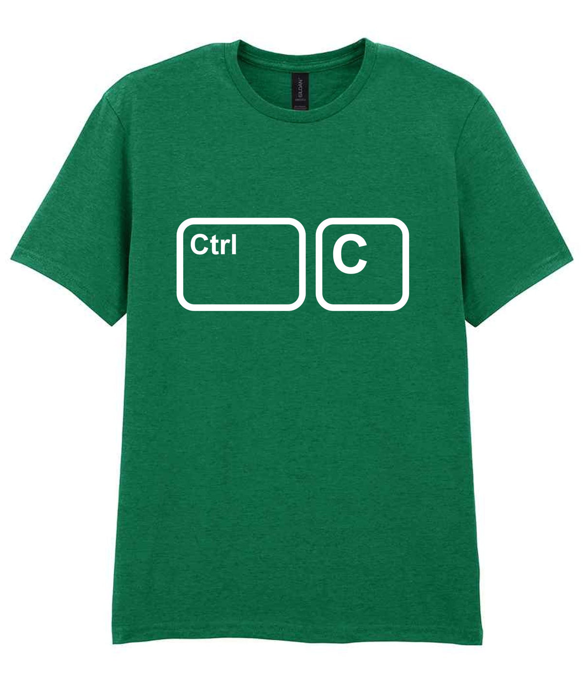 Adult piece of the Ctrl C & Ctrl V Matching Set – Adult T-Shirt & Baby Bib Matching Outfits in Kelly Green