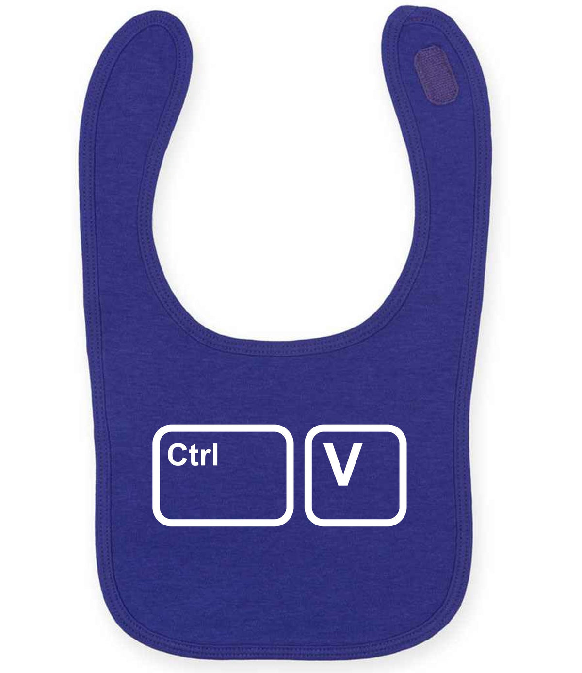 Baby piece of the Ctrl C & Ctrl V Matching Set – Adult T-Shirt & Baby Bib Matching Outfits in Purple