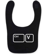 Ctrl V larkwood baby/toddler bib in black