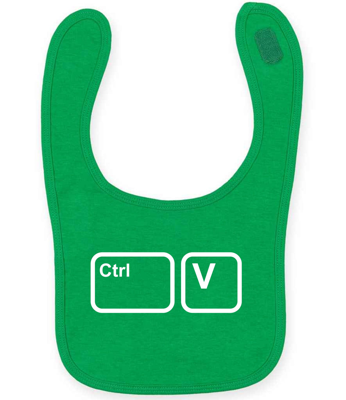 Ctrl V larkwood baby/toddler bib in kelly green