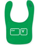 Ctrl V larkwood baby/toddler bib in kelly green