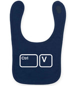 Ctrl V larkwood baby/toddler bib in navy