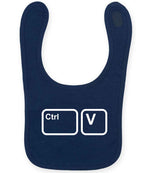 Ctrl V larkwood baby/toddler bib in navy