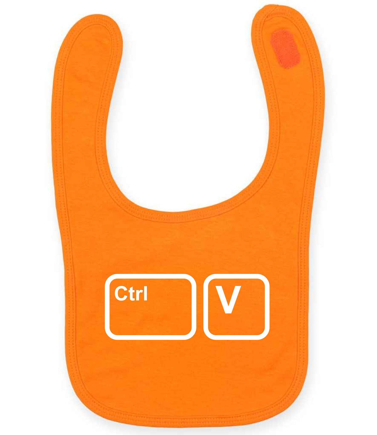 Ctrl V larkwood baby/toddler bib in orange