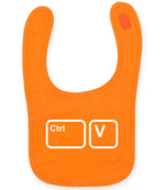 Ctrl V larkwood baby/toddler bib in orange