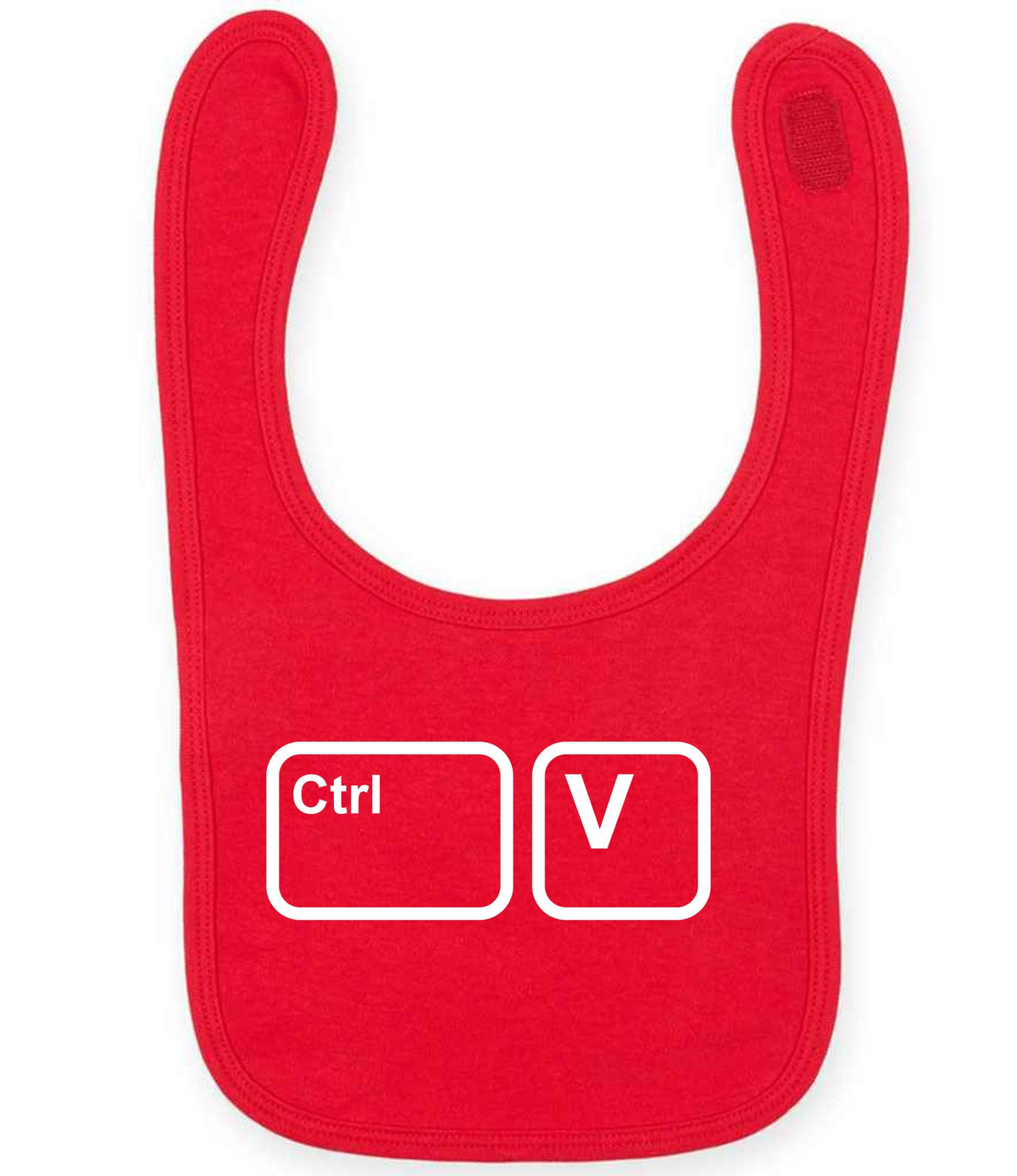 Ctrl V larkwood baby/toddler bib in red
