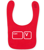Ctrl V larkwood baby/toddler bib in red