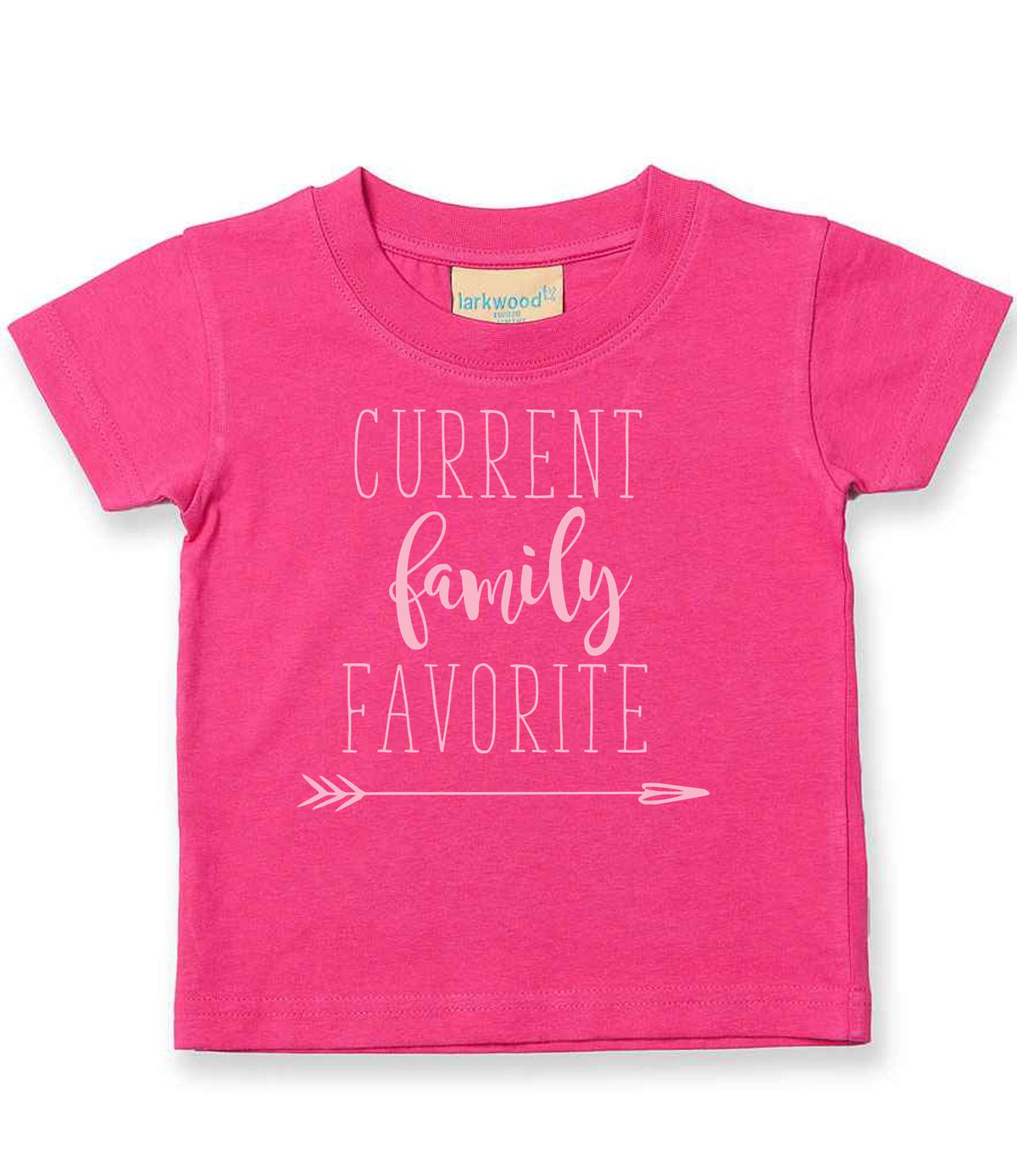 CURRENT Family FAVORITE – Baby T-Shirt in Fuchsia with Baby Pink vinyl