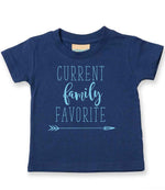 CURRENT Family FAVORITE – Baby T-Shirt in Navy with Baby Blue vinyl
