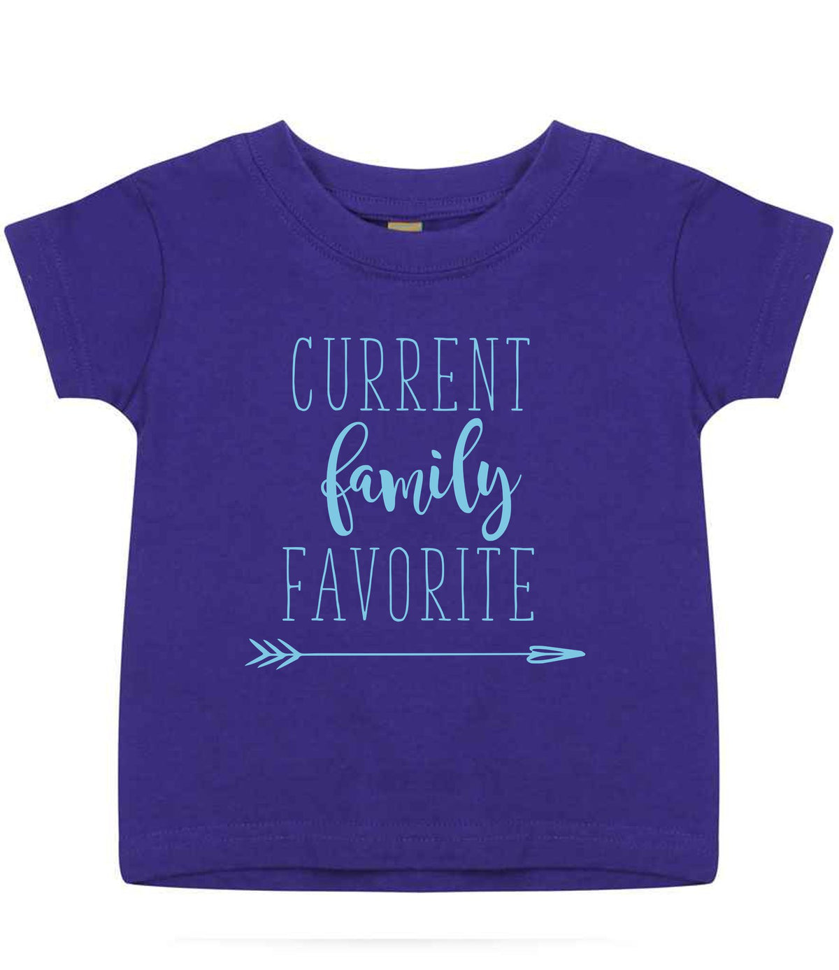 CURRENT Family FAVORITE – Baby T-Shirt in Purple with Baby Blue vinyl