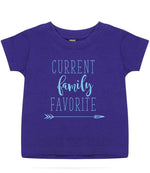 CURRENT Family FAVORITE – Baby T-Shirt in Purple with Baby Blue vinyl