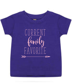CURRENT Family FAVORITE – Baby T-Shirt in Purple with Baby Pink vinyl