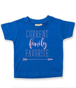CURRENT Family FAVORITE – Baby T-Shirt in Royal Blue with Baby Pink vinyl