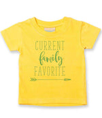 CURRENT Family FAVORITE – Baby T-Shirt in Sunflower with Baby Blue vinyl