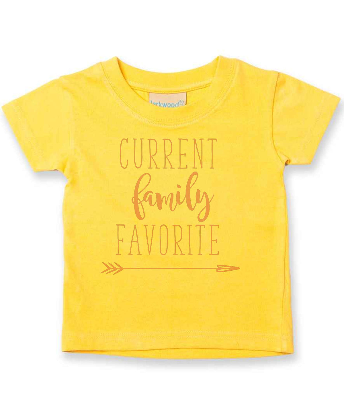 CURRENT Family FAVORITE – Baby T-Shirt in Sunflower with Baby Pink vinyl
