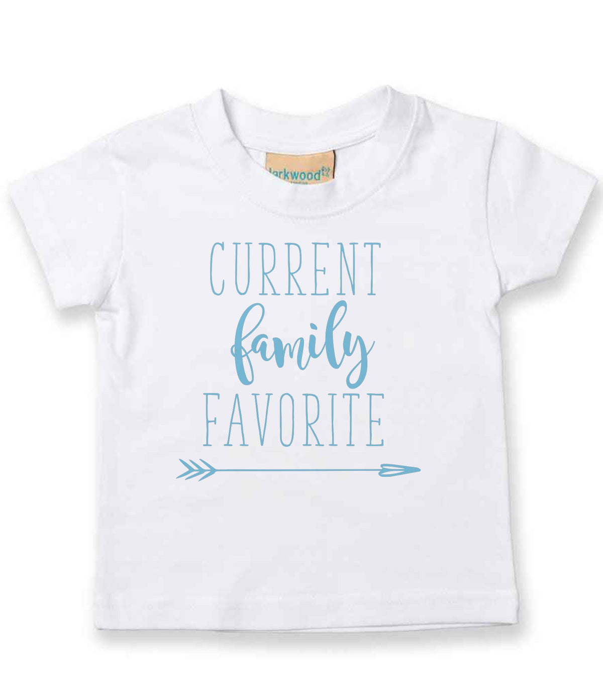 CURRENT Family FAVORITE – Baby T-Shirt in White with Baby Blue vinyl
