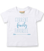 CURRENT Family FAVORITE – Baby T-Shirt in White with Baby Blue vinyl