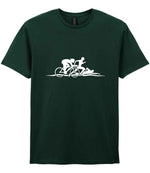 Cycle Run Swim Silhouettes t-shirt in forest green