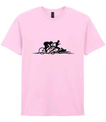 Cycle Run Swim Silhouettes t-shirt in light pink