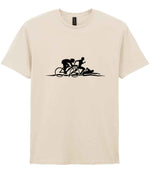 Cycle Run Swim Silhouettes t-shirt in natural