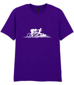 Cycle Run Swim Silhouettes t-shirt in purple
