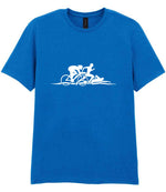 Cycle Run Swim Silhouettes t-shirt in royal blue