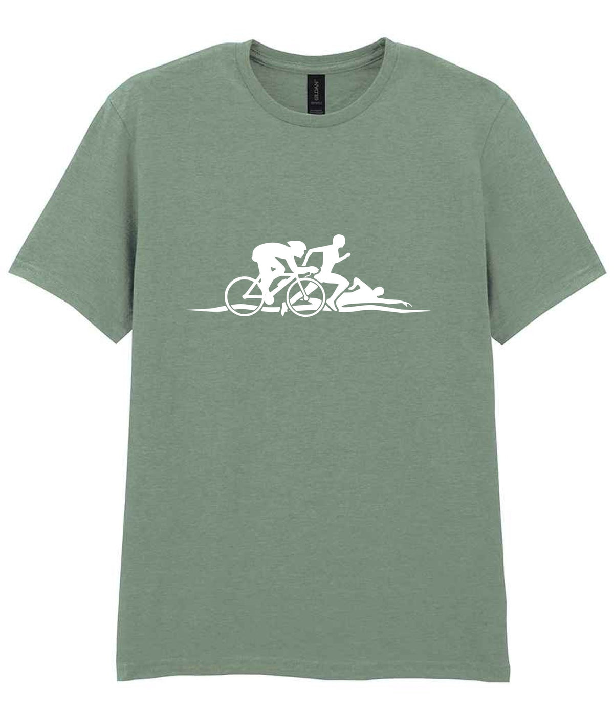 Cycle Run Swim Silhouettes t-shirt in sage